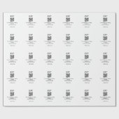 Papier Cadeau site web de mariage rsvp q r code ajouter nom text (Plat)