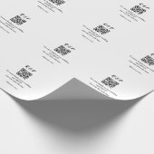 Papier Cadeau site web de mariage rsvp q r code ajouter nom text (Coin)