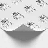 Papier Cadeau Site web simple pour fête d'anniversaire code barr (Coin)