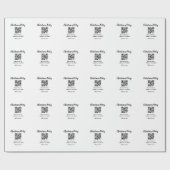 Papier Cadeau Site web simple pour fête de Noël code-barres QR a (Plat)