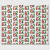 Papier Cadeau Six Seven Christmas Meme  6 7 67 Funny Xmas red  (Plat)