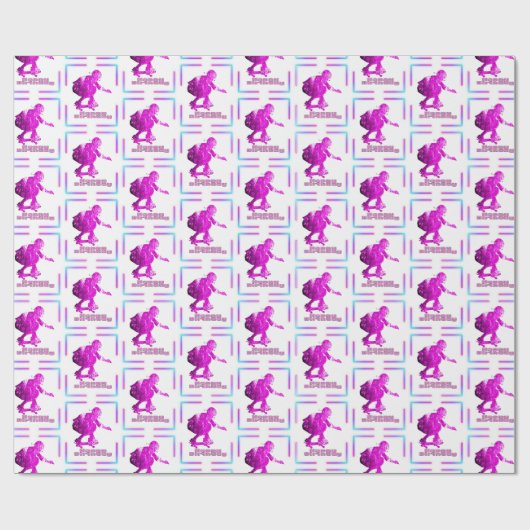 Papier Cadeau Skateboard Anniversaire Cadeau Papier à envelopper (Plat)