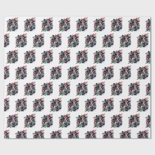 Papier Cadeau Skateboard & BMX (Plat)