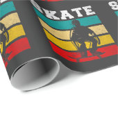 Papier Cadeau Skateboard Kid Retro (Coin rond)