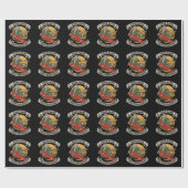 Papier Cadeau Skateboard personnalisé Nez Grab Skeleton Skeleton (Plat)