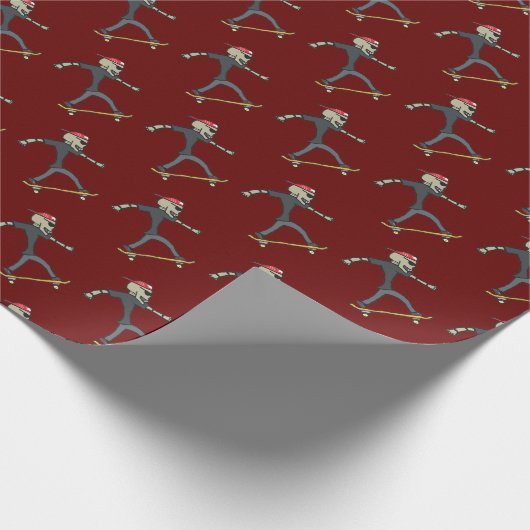 Papier Cadeau Skateboard Skeleton (Coin)