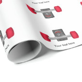 Papier Cadeau Skater Skateboard Roues et camions (Coin rond)