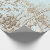 Papier Cadeau SKATERS D'HIVER Vintage Papier d'enveloppement de (Coin)