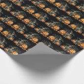 Papier Cadeau Skeleton Citrouille Halloween papier enveloppant (Coin)