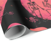 Papier Cadeau Skeleton Love (Coin rond)