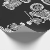 Papier Cadeau Skeleton Ride A Harley (Coin)