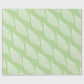 Papier Cadeau Skeletons à feuilles blanches botaniques (Plat)