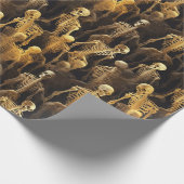 Papier Cadeau Skeletons déplaisants Halloween Découpage (Coin)