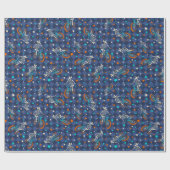 Papier Cadeau Skeletons on BMX Bikes Patterned (Plat)