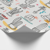Papier Cadeau Sketchy Cactus Delight (Coin)