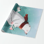 Papier Cadeau Ski à l'ours polaire| Cadeau pour bébé<br><div class="desc">Ski à l'ours polaire| Cadeau pour bébé</div>