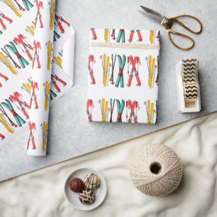 Papier Cadeau Ski amusant Ski coloré Ski skieur