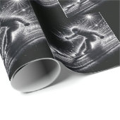 Papier Cadeau Ski De Descente Avec Pistes Légères (Coin rond)