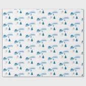 Papier Cadeau Ski De Descente En Blanc (Plat)