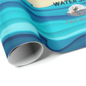 Papier Cadeau Ski d'eau SUPÉRIEUR (Coin rond)