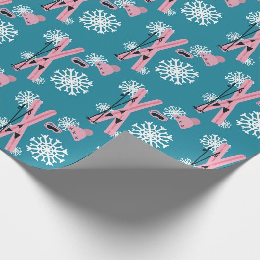Papier Cadeau Ski d'hiver (Coin)