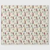 Papier Cadeau Ski d'hiver pour enfants (Plat)