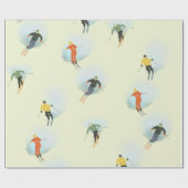 Papier Cadeau Ski Down Down Down Slope Wrapping Paper (Plat)
