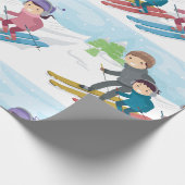 Papier Cadeau Ski en famille (Coin)