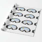 Papier Cadeau Ski Goggles Mountain View Illustration (Déroulé)