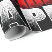 Papier Cadeau Ski heureux (Coin rond)