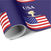 PAPIER CADEAU SKIER (Coin rond)