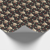 Papier Cadeau Skull with Hearts (Coin)