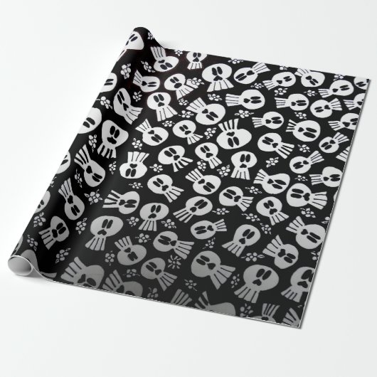 Papier Cadeau Skulls - wrapping paper (Déroulé)