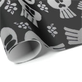 Papier Cadeau Skulls - wrapping paper (Coin rond)