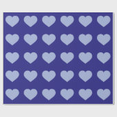 Papier Cadeau Sky Blue Hearts (Plat)