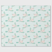 Papier Cadeau Skylark in Teal and Flamingo (Plat)