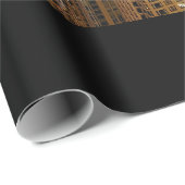 Papier Cadeau Skyline de Chicago (Coin rond)