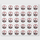 Papier Cadeau Skyline d'Ottawa Canada (Plat)