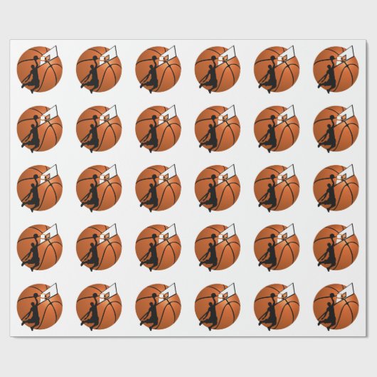 Papier Cadeau Slam Dunk Basketball (Plat)