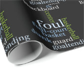 Papier Cadeau Slam Dunk of Words : Jeu de basket-ball des champi (Coin rond)