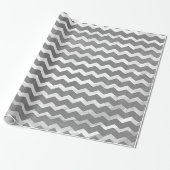 Papier Cadeau Slate Grey Chevron Motif (Déroulé)