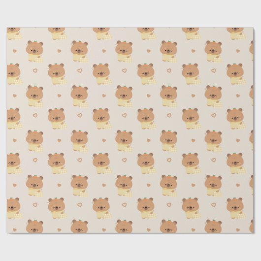 Papier Cadeau Sleepy Capybara (Plat)