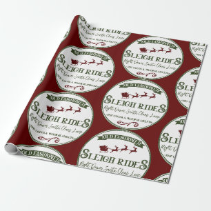 Papier Cadeau Sleigh Rides Noël