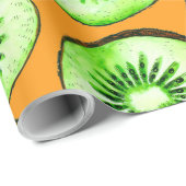 Papier Cadeau Slices Kiwi (Coin rond)