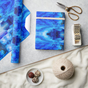 Papier Cadeau SlipperyJoe's abstrait nuage artwork coloré surr