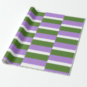 Papier Cadeau SlipperyJoe's genderqueer orteils drapeau couleurs (Déroulé)
