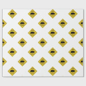 Papier Cadeau SlipperySignal de passage de l'ours de Joe silhoue (Plat)