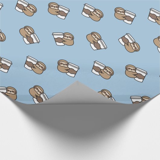 Papier Cadeau Sloth and Coffee (Coin)