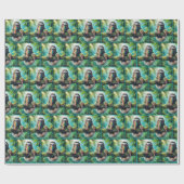 Papier Cadeau Sloth Licking a Rainbow Ice Cream Cone (Plat)