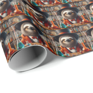 Papier Cadeau Sloth Mad Scientifique